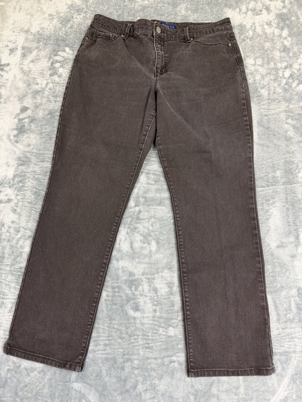 Bandolino Womens Jeans Size 16 Straight Leg Gray Denim